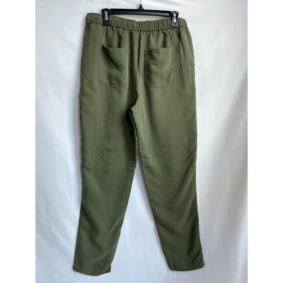 Chico's Military Green Pull On Tapered Pants Size 10T Casual Drawstring Relaxed - Picture 3 of 11